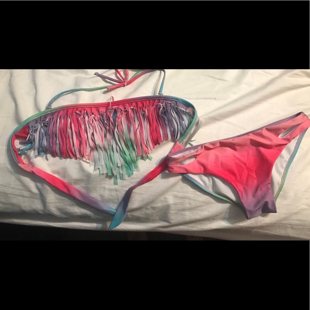 Fringe ombré bikini